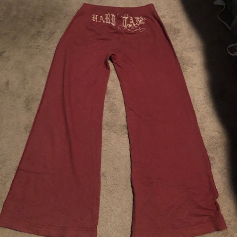 Hard Tail Red Wide-Leg Pants
